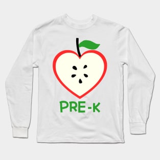 Pre-k teacher heart - cute pre school teacher gift Long Sleeve T-Shirt